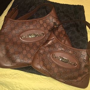 Mommy and Me Matching Gucci bags. Tobacco color.